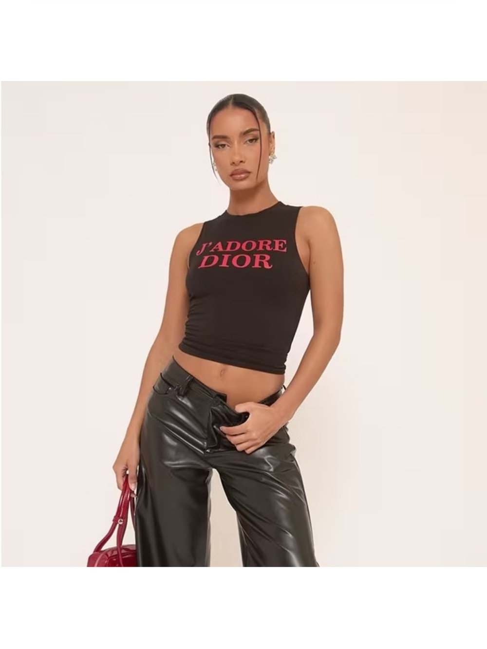 J'Adore Dior Black Sleeveless Logo Tank - Picture 2 of 2